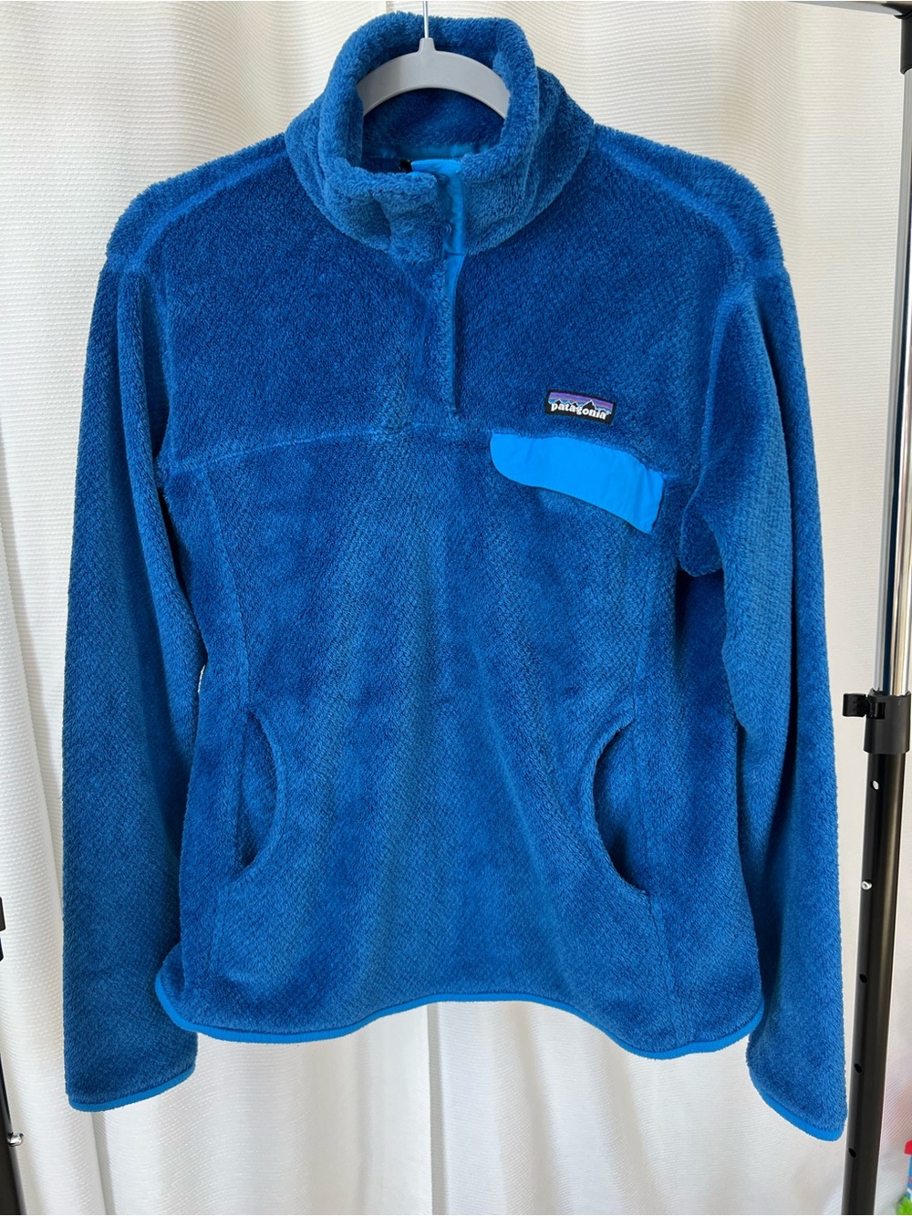 Patagonia Bright Blue “Re-Tool” Half-Snap Fleece Pullover